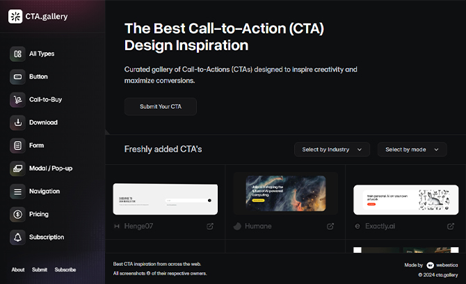 Creative CTA Design Inspiration