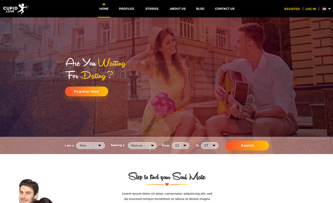 CUPID LOVE PSD Template 