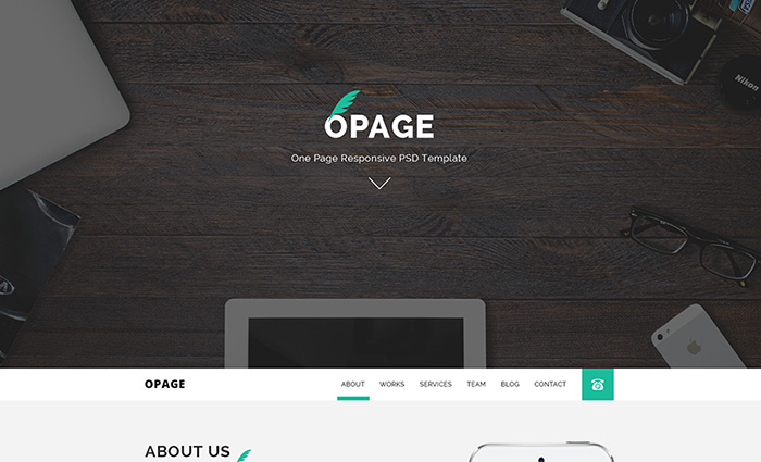 OPage – One Page Responsive