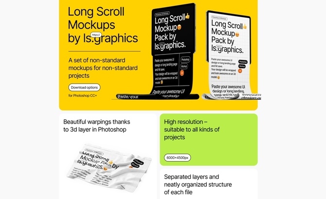 Long Scroll Mockups