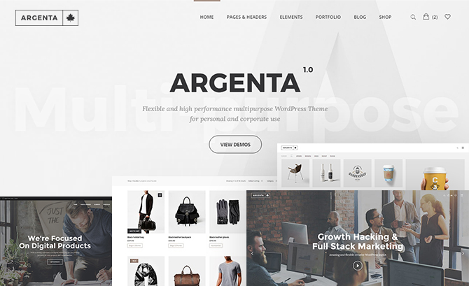 Argenta - Multipurpose WordPress Theme