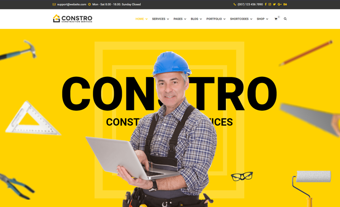 Constro WordPress Theme