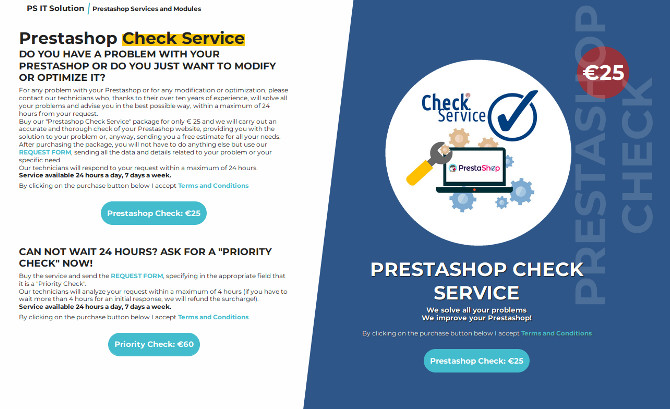 Prestashop Service and Modules