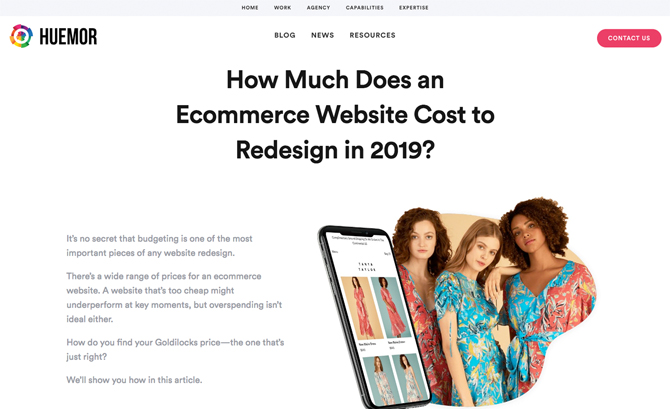 Huemor - Ecommerce Website Cos