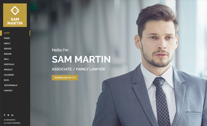 Sam Martin HTML Template