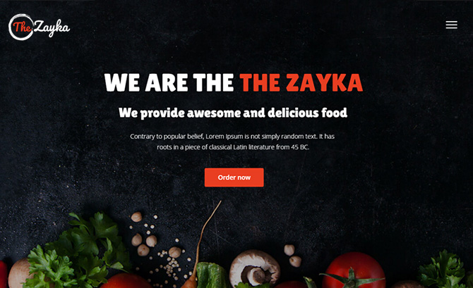 The Zayka- Restaurant Template