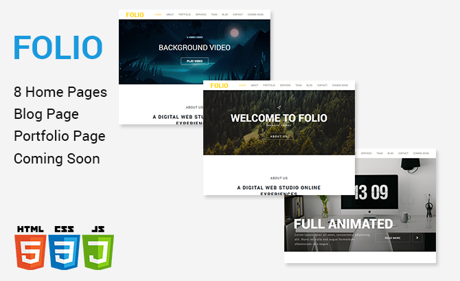 FOLIO - One Page HTML5 Template