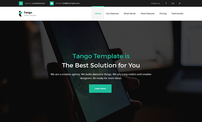 Tango - Landing Page