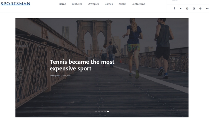 Sportsman Blog Theme 