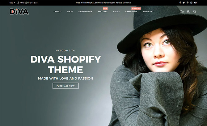 Diva - Minimal and Modern Shop