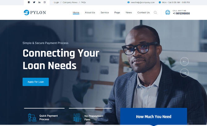 Pylon - Loan WordPress Theme