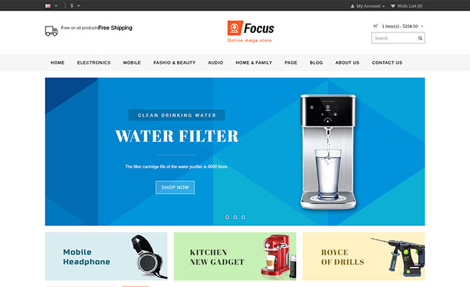 Focus Responsive eCommerce