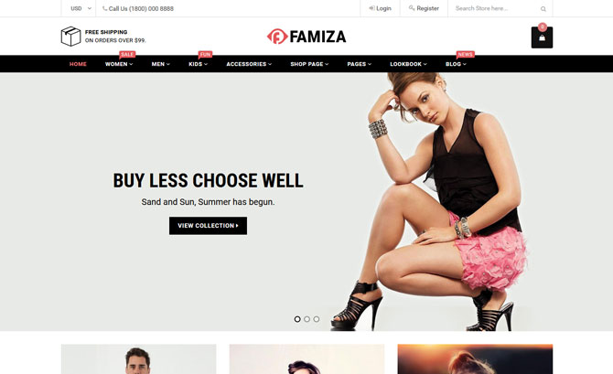 Famiza shopify theme